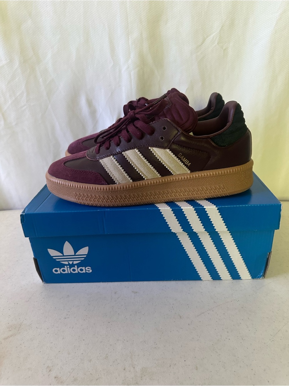 NEW Adidas Samba XLG Maroon Gum Sneakers Men’s 8.5 Women’s 9.5